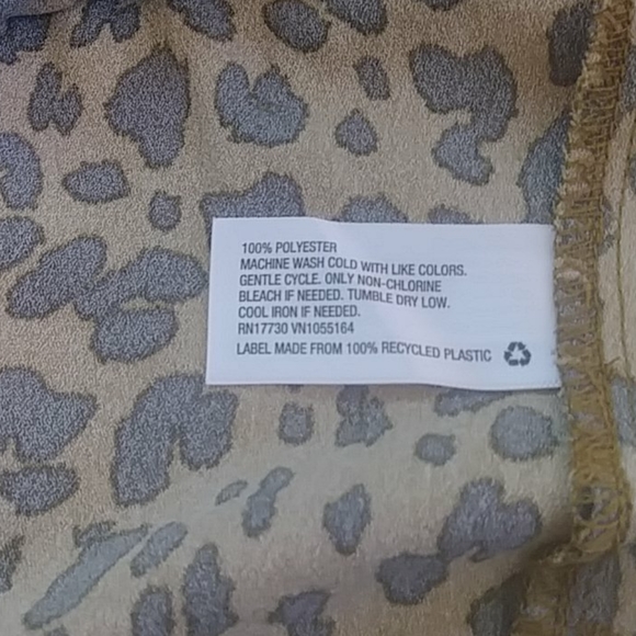 Women's High-Rise Tie Waist Shorts - Leopard Print Size L - Picture 3 of 4